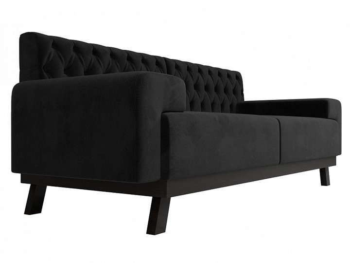Прямой диван Мюнхен Люкс, Черный (Велюр) в Заводоуковске - изображение 2