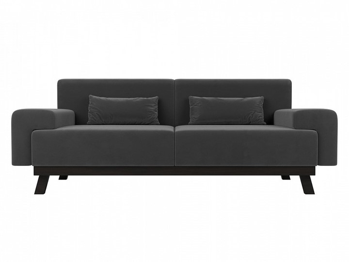 Прямой диван Мюнхен, Серый (велюр) в Заводоуковске - изображение 1