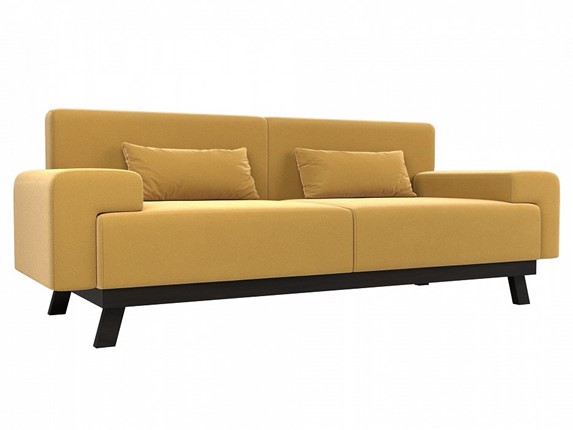 Прямой диван Мюнхен, Желтый (микровельвет) в Заводоуковске - изображение