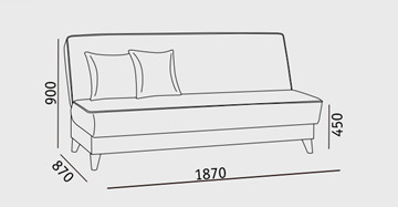 Прямой диван Наварра 2 БД в Ишиме - предосмотр 5