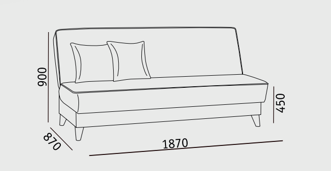 Прямой диван Наварра 2 БД в Заводоуковске - изображение 5