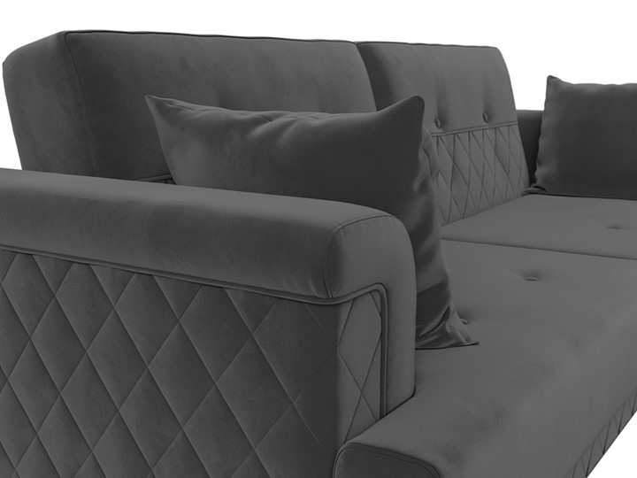 Прямой диван Орлеан, Серый (велюр) в Заводоуковске - изображение 3