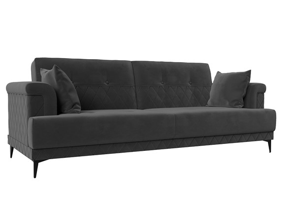 Прямой диван Орлеан, Серый (велюр) в Заводоуковске - изображение