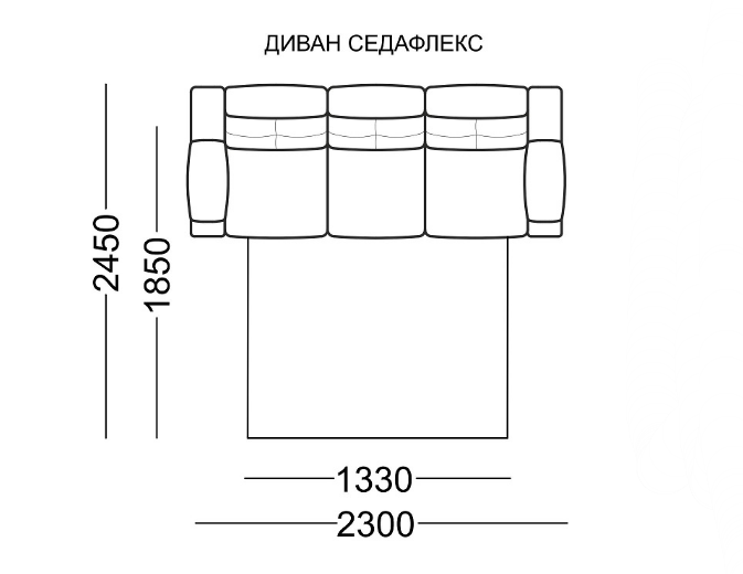 Прямой диван Рокфорд БД, седафлекс в Заводоуковске - изображение 7