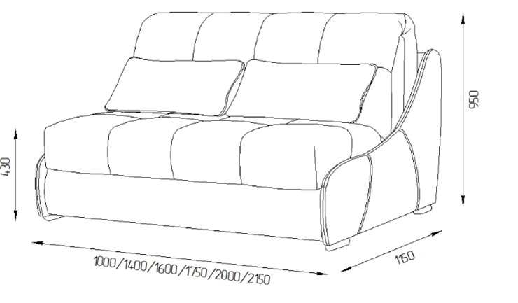 Прямой диван Токио 130 (ППУ) в Заводоуковске - изображение 11