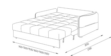 Прямой диван Токио 2 165 (НПБ) в Тюмени - предосмотр 5