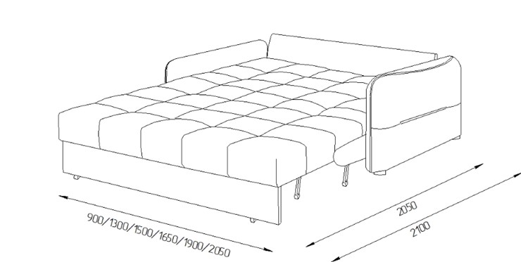 Прямой диван Токио 2 165 (НПБ) в Заводоуковске - изображение 5
