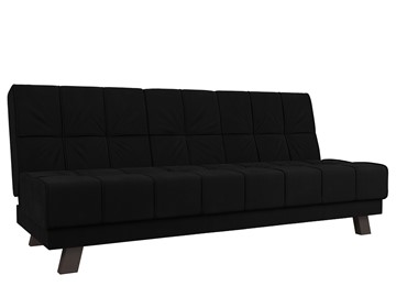 Прямой диван Винсент, Черный (микровельвет) в Ишиме