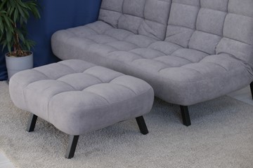 Комплект мебели Абри цвет серый диван + пуф опора металл в Заводоуковске