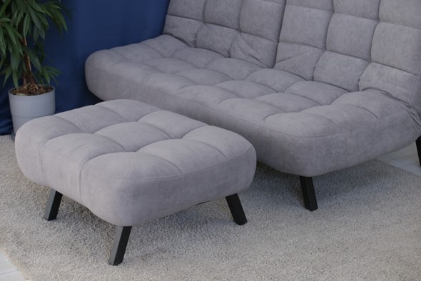 Комплект мебели Абри цвет серый диван + пуф опора металл в Тюмени - изображение