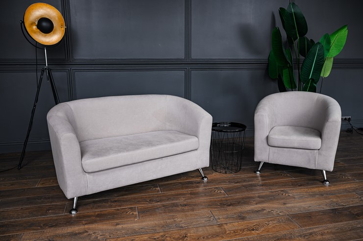 Комплект мебели Брамс  цвет бежевый диван 2Д + кресло в Тюмени - изображение 1