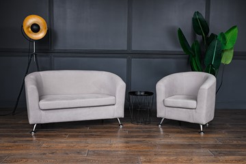 Комплект мебели Брамс  цвет бежевый диван 2Д + кресло в Тобольске