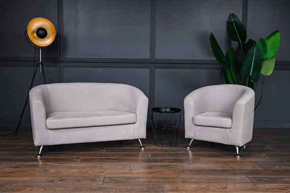 Комплект мебели Брамс  цвет бежевый диван 2Д + кресло в Заводоуковске - изображение