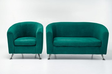 Комплект мебели Брамс  цвет изумрудный диван 2Д + кресло в Тюмени - предосмотр 1