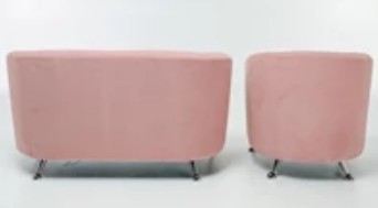 Комплект мебели Брамс  цвет розовый диван 2Д + кресло в Тюмени - предосмотр 3