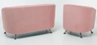 Комплект мебели Брамс  цвет розовый диван 2Д + кресло в Заводоуковске - предосмотр 4