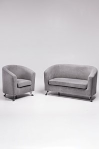 Комплект мебели Брамс  цвет серый диван 2Д + кресло в Заводоуковске - предосмотр 1