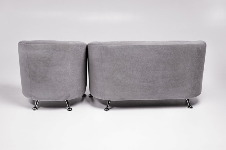 Комплект мебели Брамс  цвет серый диван 2Д + кресло в Заводоуковске - изображение 2