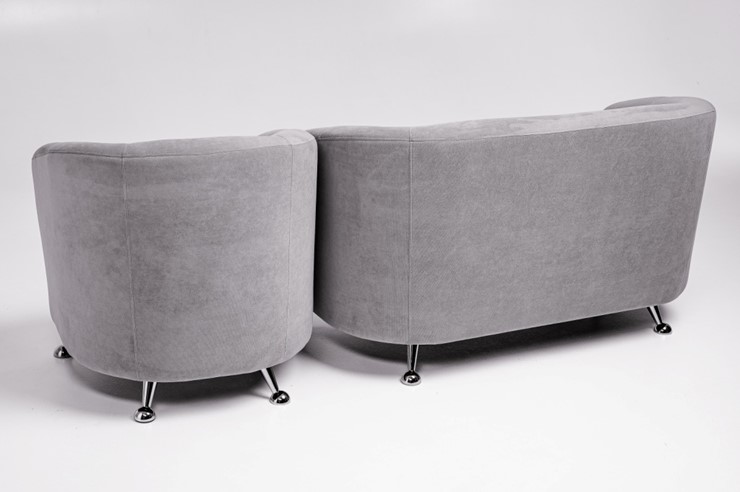 Комплект мебели Брамс  цвет серый диван 2Д + кресло в Заводоуковске - изображение 3