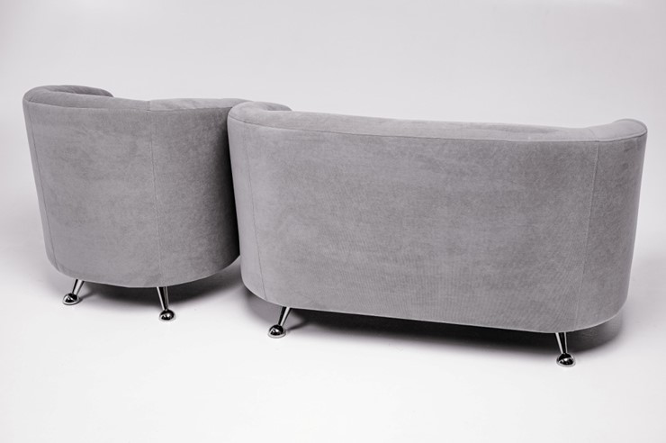 Комплект мебели Брамс  цвет серый диван 2Д + кресло в Тюмени - изображение 4