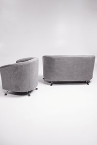 Комплект мебели Брамс  цвет серый диван 2Д + кресло в Заводоуковске - предосмотр 5