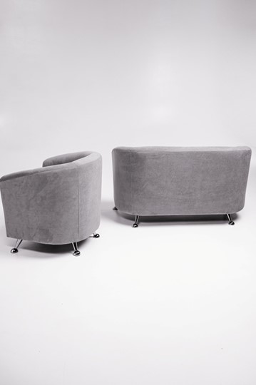 Комплект мебели Брамс  цвет серый диван 2Д + кресло в Тюмени - изображение 5