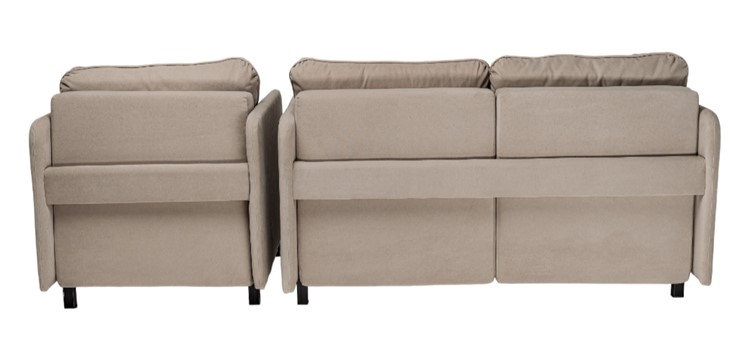 Комплект мебели диван + кресло-кровать Бэст бежевый в Заводоуковске - изображение 1