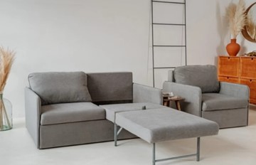 Набор мебели Амира серый диван + кресло в Заводоуковске - предосмотр 4