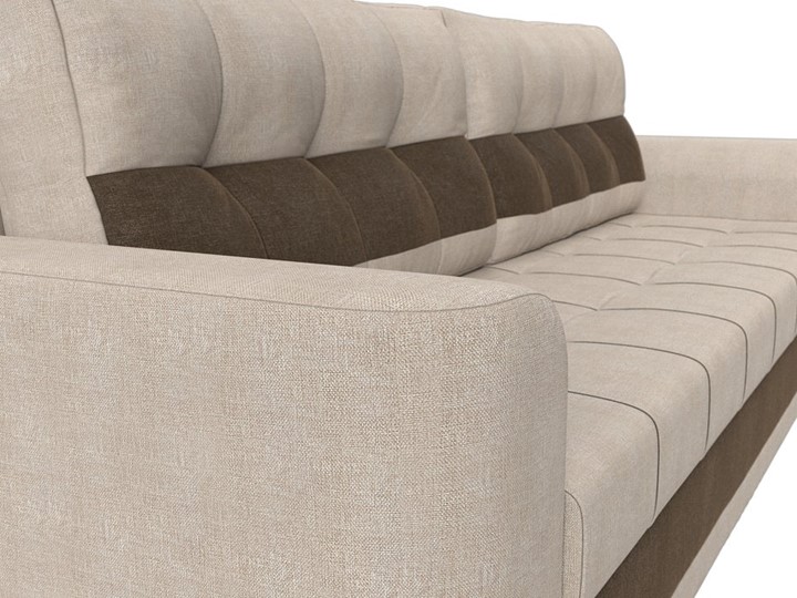 Прямой диван Честер, Бежевый/коричневый (рогожка) в Заводоуковске - изображение 3