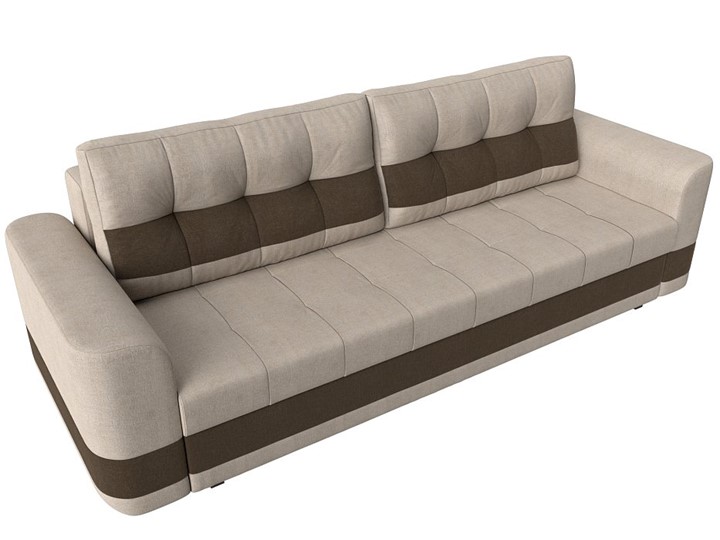 Прямой диван Честер, Бежевый/коричневый (рогожка) в Заводоуковске - изображение 4