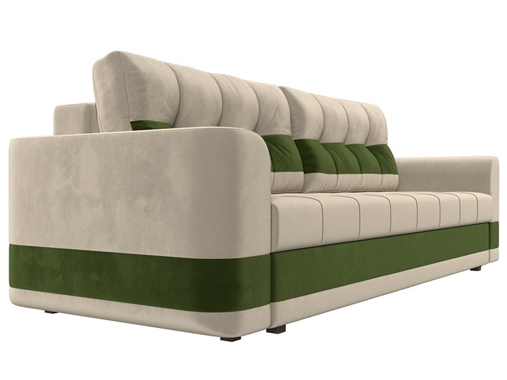 Прямой диван Честер, Бежевый/зеленый (вельвет) в Тюмени - изображение 2