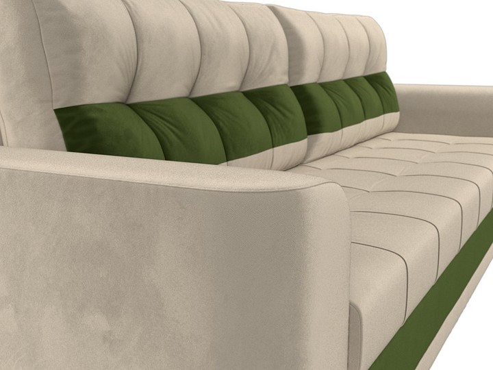 Прямой диван Честер, Бежевый/зеленый (вельвет) в Тюмени - изображение 3
