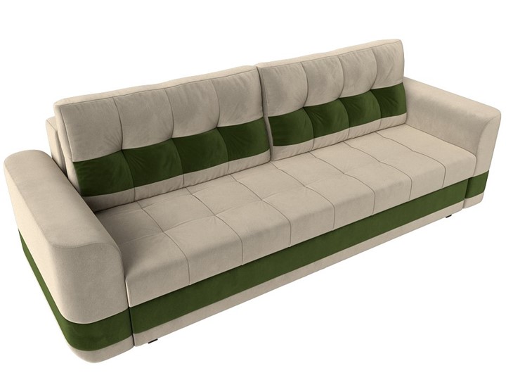 Прямой диван Честер, Бежевый/зеленый (вельвет) в Заводоуковске - изображение 4