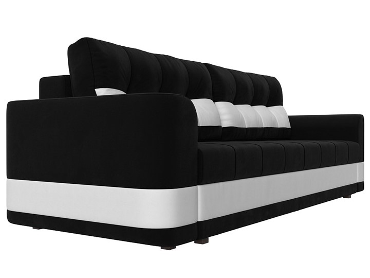 Прямой диван Честер, Черный/белый (вельвет/экокожа) в Тюмени - изображение 2