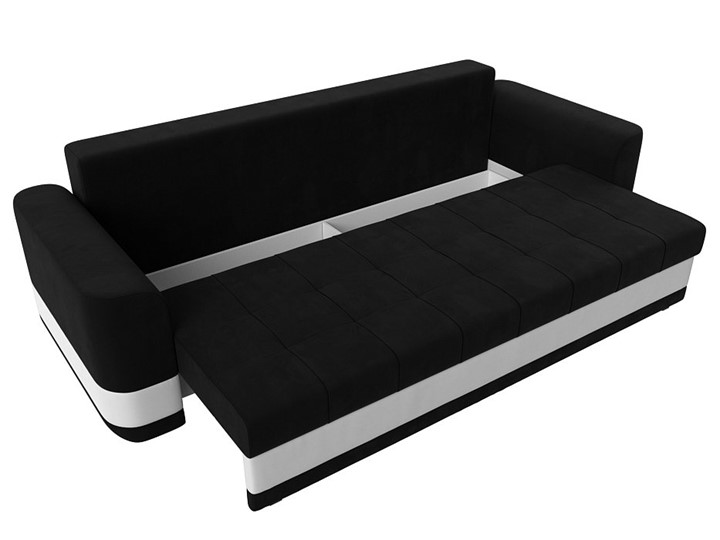 Прямой диван Честер, Черный/белый (вельвет/экокожа) в Заводоуковске - изображение 5