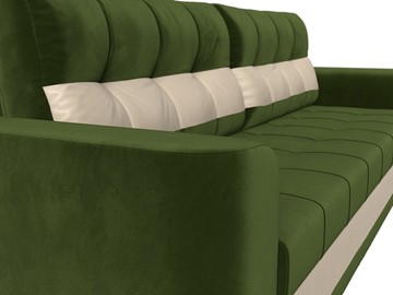 Прямой диван Честер, Зеленый/бежевый (вельвет/экокожа) в Тюмени - предосмотр 3