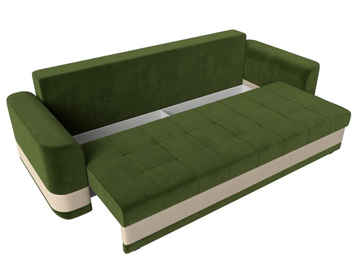 Прямой диван Честер, Зеленый/бежевый (вельвет/экокожа) в Заводоуковске - изображение 5