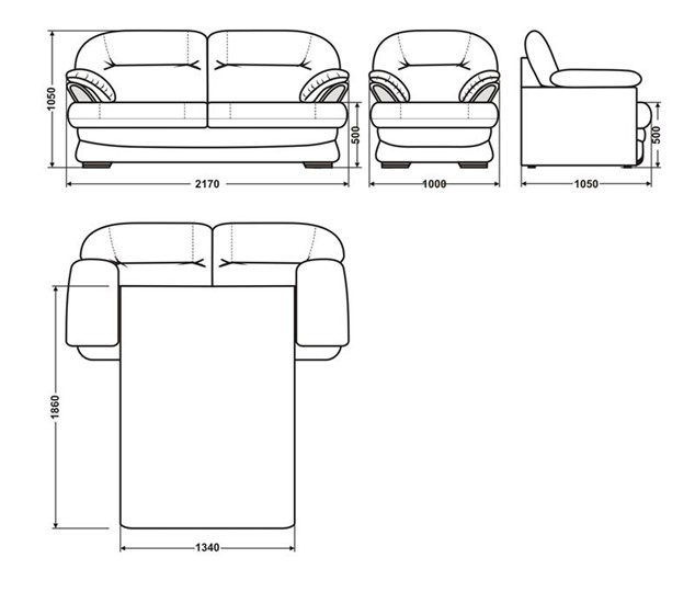 Прямой диван Квин 6 БД и 1 кресло в Заводоуковске - изображение 5