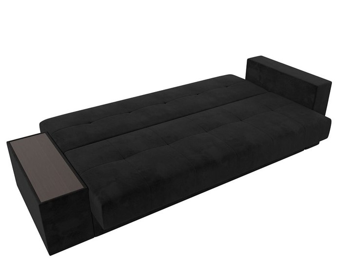 Прямой диван Лига-020, Черный\Черный\Бежевый(велюр) в Тюмени - изображение 7