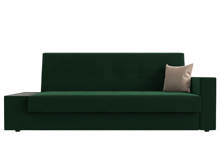 Прямой диван Лига-020, Зеленый\Зеленый\Бежевый(велюр) в Заводоуковске - изображение 1