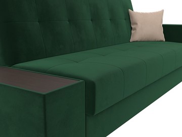 Прямой диван Лига-020, Зеленый\Зеленый\Бежевый(велюр) в Тюмени - предосмотр 3