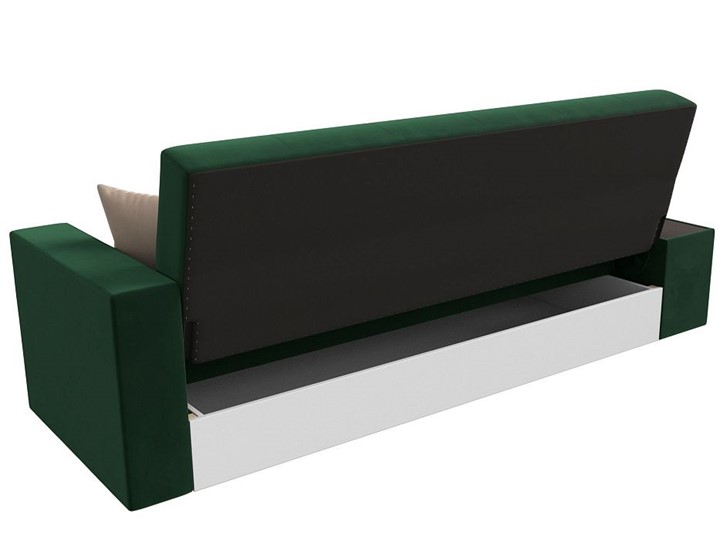 Прямой диван Лига-020, Зеленый\Зеленый\Бежевый(велюр) в Тюмени - изображение 5