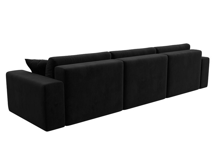 Прямой диван Лига 036 Классик Лонг, Черный (Велюр) в Заводоуковске - изображение 5