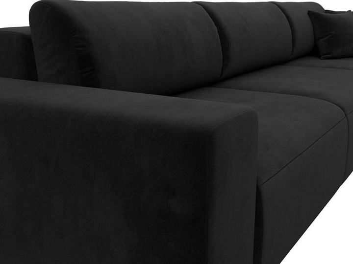 Прямой диван Лига 036 Классик Лонг, Черный (Велюр) в Заводоуковске - изображение 7