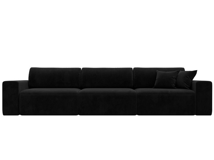Прямой диван Лига 036 Классик Лонг, Черный (Велюр) в Заводоуковске - изображение 9