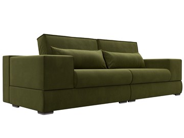 Прямой диван Лига-037, Зеленый (Микровельвет) в Тюмени - предосмотр