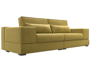 Прямой диван Лига-037, Желтый (Микровельвет) в Ишиме
