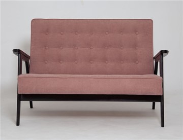 Прямой диван Ретро, двухместный (венге / RS 12 - розовый) в Тюмени - предосмотр 1