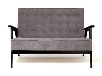 Прямой диван Ретро, двухместный (венге / RS 15 - темно-серый) в Заводоуковске - предосмотр 1