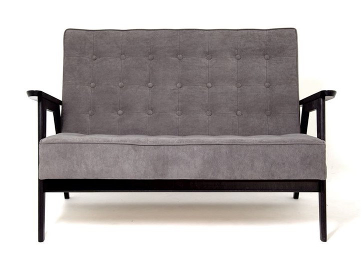 Прямой диван Ретро, двухместный (венге / RS 15 - темно-серый) в Заводоуковске - изображение 1